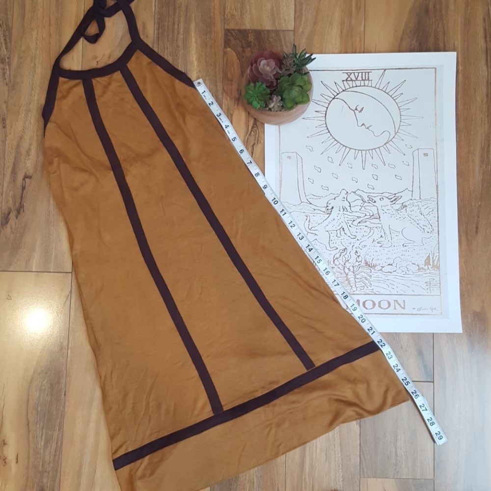 INDOMARIO Mustard Halter Dress